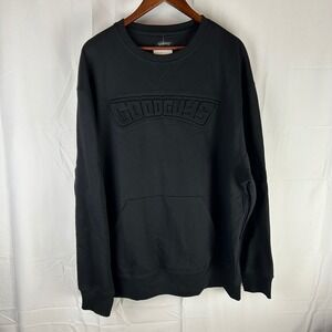 GOODGUYS Car Show Black Crewneck Sweatshirt Embossed Logo Pocket Size‎ 2XL